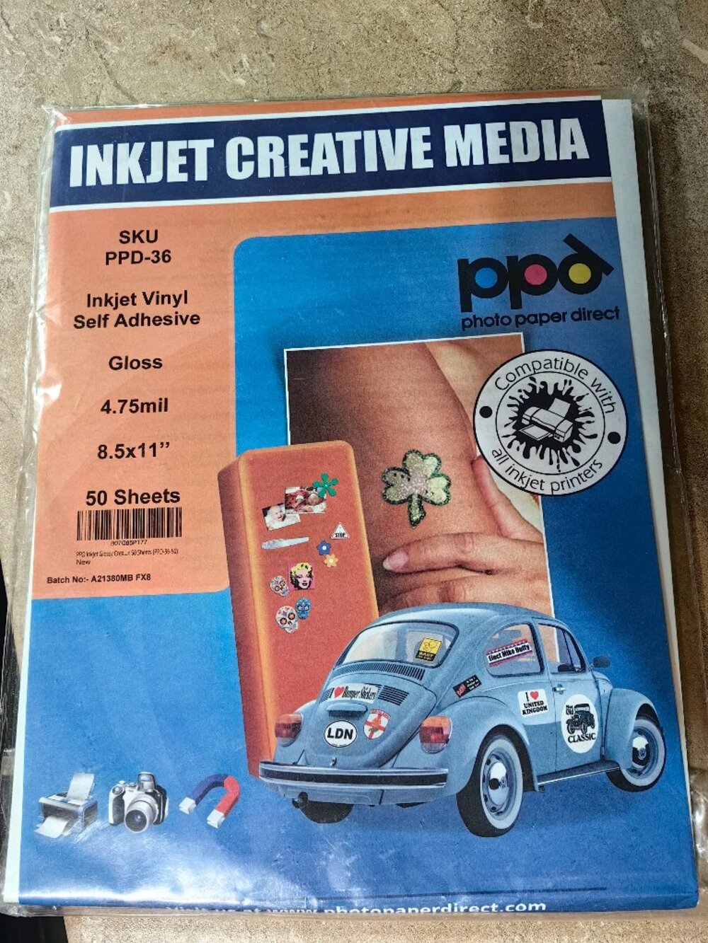 Vinyl sticker paper